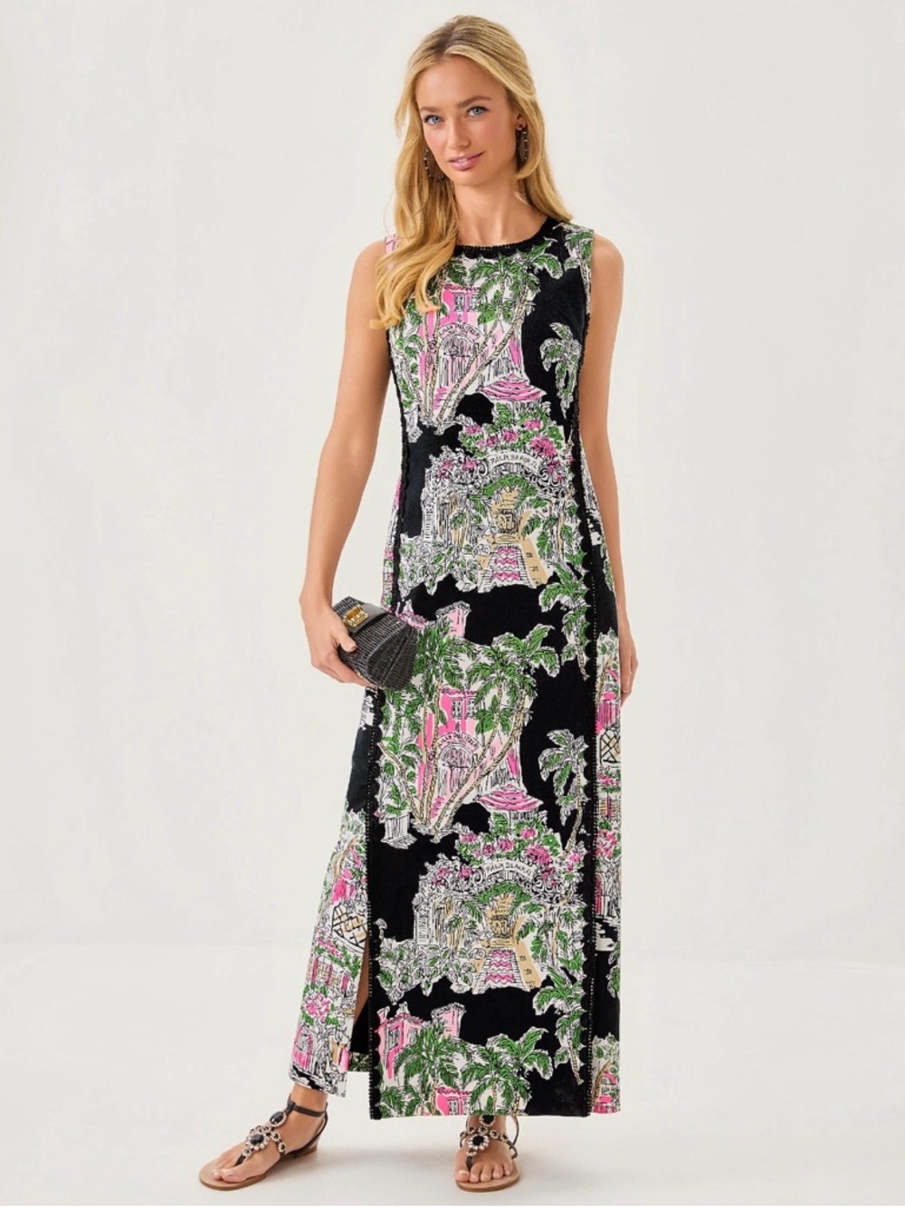 Lilly Pulitzer Darlene Stretch Maxi Shift Dress